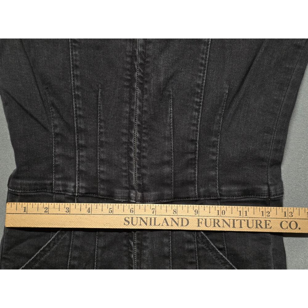 Free People We The Free Jayde Flare Jumpsuit Black Mamba Denim Size Small - Picture 7 of 9